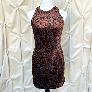 VTG Velvet Burnout Mini Dress